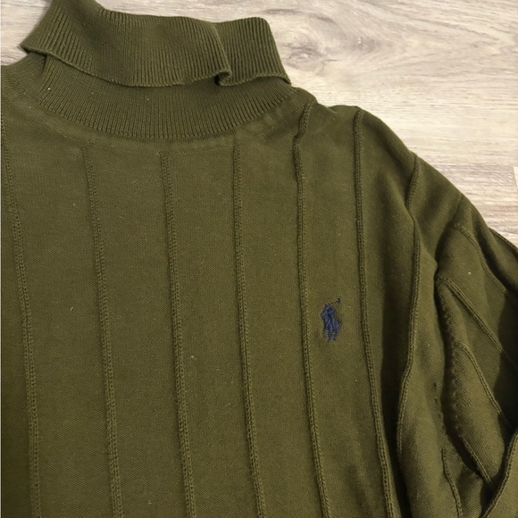 Ralph Lauren Men's Dark Olive Turtleneck Sweater - Picture 2 of 3